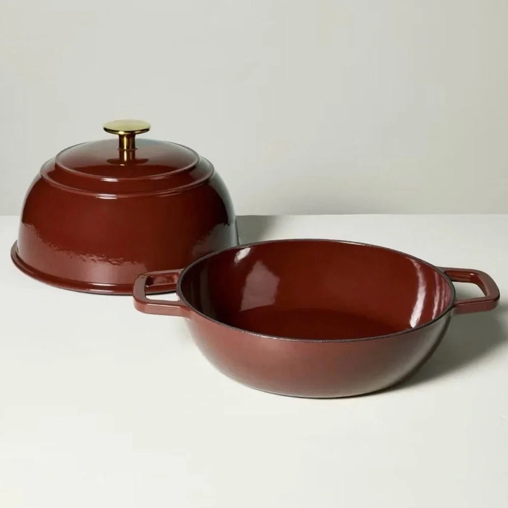 Hearth & Hand Magnolia - FALL Maroon Red Dutch Bread Oven Cast Iron BRAND NEW